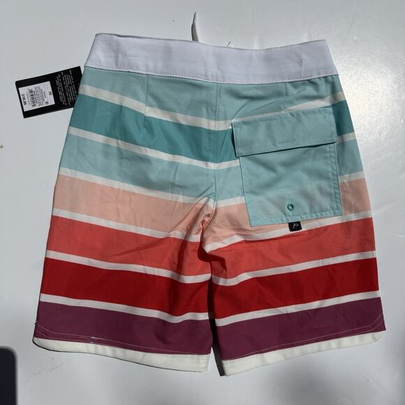 Art Class Boys’ Size 10 Swim Shorts Striped Adjustable Waist Built- in Brief - Picture 3 of 5